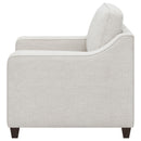  Coaster Furniture Christine 552063 Upholstered Sloped Arm Accent Chair - Beige IMAGE 4