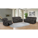  Coaster Furniture Lawrence 603505 Upholstered Padded Arm Reclining Loveseat - Charcoal IMAGE 3
