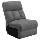  Coaster Furniture Bahrain 609541 Upholstered Motion Sofa - Charcoal IMAGE 6