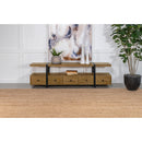  Coaster Furniture Otto 703243 5-Drawer Mango Wood 70" TV Stand Media Console - Brown IMAGE 10