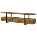  Coaster Furniture Otto 703243 5-Drawer Mango Wood 70" TV Stand Media Console - Brown IMAGE 5