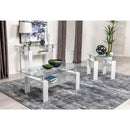  Coaster Furniture Dyer 703437 1-shelf Square Glass Top Side End Table - White IMAGE 6
