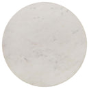  Coaster Furniture Aldis 703717 Round Marble Top Side End Table - White and Natural IMAGE 5