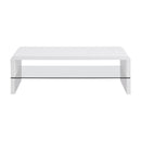  Coaster Furniture Airell 703798 Rectangular Coffee Table with Shelf - White High Gloss IMAGE 3
