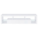  Coaster Furniture Jude 704251 2-Drawer Engineered Wood 71" TV Stand - High Gloss White IMAGE 4