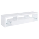  Coaster Furniture Jude 704251 2-Drawer Engineered Wood 71" TV Stand - High Gloss White IMAGE 7
