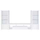  Coaster Furniture Jude 704254 3-shelf Engineered Wood Media Tower - High Gloss White IMAGE 10
