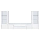  Coaster Furniture Jude 704254 3-shelf Engineered Wood Media Tower - High Gloss White IMAGE 11
