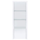  Coaster Furniture Jude 704254 3-shelf Engineered Wood Media Tower - High Gloss White IMAGE 4