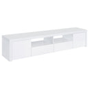  Coaster Furniture Jude 704262 2-door Engineered Wood 79" TV Stand - High Gloss White IMAGE 1
