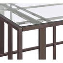  Coaster Furniture Adri 708357 Rectangular Glass Top Side End Table - Black Nickel IMAGE 10