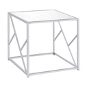  Coaster Furniture Provins 720794 3-piece Coffee and End Table Set - Mirror and Chrome IMAGE 3