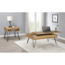  Coaster Furniture Fanning 723367 Engineered Wood Side End Table - Golden Oak IMAGE 2