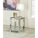  Coaster Furniture Valentina 736217 1-shelf Square Glass Top Side End Table - Silver IMAGE 3
