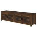  Coaster Furniture Sachin 736293 4-door Engineered Wood 79" TV Stand - Dark Pine IMAGE 4