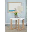  Coaster Furniture Pala 753397 Rectangular End Table - White High Gloss and Natural IMAGE 5