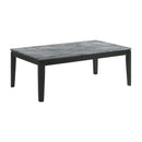  Coaster Furniture Mozzi 753518 Rectangular Faux Marble Coffee Table - Grey and Black IMAGE 1