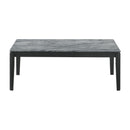  Coaster Furniture Mozzi 753518 Rectangular Faux Marble Coffee Table - Grey and Black IMAGE 3