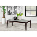  Coaster Furniture Mozzi 753518 Rectangular Faux Marble Coffee Table - Grey and Black IMAGE 6