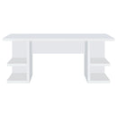  Coaster Furniture Alice 801455 71-inch 4-shelf Engineered Wood Writing Desk - White IMAGE 2