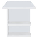  Coaster Furniture Alice 801455 71-inch 4-shelf Engineered Wood Writing Desk - White IMAGE 7