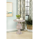 Coaster Furniture Dianella 915107 Round Pedestal Base Accent Side Table - White Washed IMAGE 2