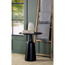  Coaster Furniture Ixia 915109 Round Solid Mango Wood Accent Side Table - Black Stain IMAGE 2