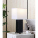  Coaster Furniture Bridle 920204 25-inch Square Shade Faux Crocodile Table Lamp - Black IMAGE 2