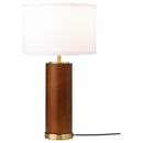  Coaster Furniture Aziel 920209 28-inch Drum Shade Wood Frame Table Lamp - Cappuccino IMAGE 3
