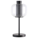  Coaster Furniture Ingrid 920211 22-inch Glass Shade Bedside Table Lamp - Black IMAGE 1