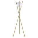  Coaster Furniture Yamileth 920218 65-inch Spherical Bulb Metal Tripod Floor Lamp - Gold IMAGE 4