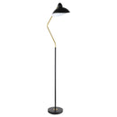  Coaster Furniture Lucien 920223 69-inch Dome Shade Metal Task Floor Lamp - Black IMAGE 1