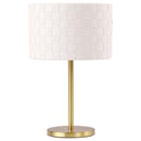  Coaster Furniture Ramiro 920304 66-inch Drum Shade Metal Bedside Table Lamp - Gold IMAGE 1