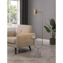  Coaster Furniture Jodie 923309 55-inch Adjustable Floor Lamp Side Table - Antique Brass IMAGE 3