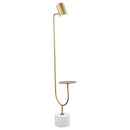  Coaster Furniture Jodie 923309 55-inch Adjustable Floor Lamp Side Table - Antique Brass IMAGE 4