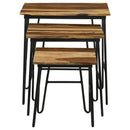  Coaster Furniture Nayeli 935981 3-piece Solid Sheesham Wood Nesting Tables - Natural IMAGE 3