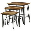  Coaster Furniture Nayeli 935981 3-piece Solid Sheesham Wood Nesting Tables - Natural IMAGE 4