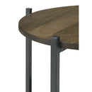  Coaster Furniture Axel 935993 Round Accent Table with Open Shelf - Natural and Gunmetal IMAGE 5
