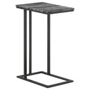  Coaster Furniture Vicente 936034 Marble Top C-Shaped Sofa Side Table - Grey IMAGE 1