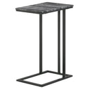  Coaster Furniture Vicente 936034 Marble Top C-Shaped Sofa Side Table - Grey IMAGE 5