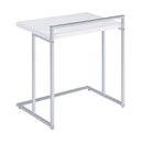  Coaster Furniture Dani 936118 Rectangular C-Shaped Sofa Side Table - White High Gloss IMAGE 2