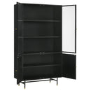 Coaster Furniture Santiago 951134 4-door Metal Tall Storage Cabinet - Matte Black IMAGE 2