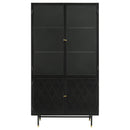  Coaster Furniture Santiago 951134 4-door Metal Tall Storage Cabinet - Matte Black IMAGE 3