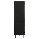  Coaster Furniture Santiago 951134 4-door Metal Tall Storage Cabinet - Matte Black IMAGE 6