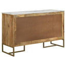  Coaster Furniture Keaton 951138 3-door Marble Top Herringbone Accent Cabinet - Natural IMAGE 7