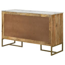  Coaster Furniture Keaton 951138 3-door Marble Top Herringbone Accent Cabinet - Natural IMAGE 8