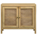  Coaster Furniture Zamora 953555 2-door Wood Accent Cabinet with Woven Cane - Natural IMAGE 3