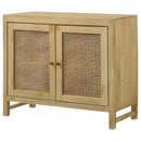  Coaster Furniture Zamora 953555 2-door Wood Accent Cabinet with Woven Cane - Natural IMAGE 5