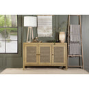  Coaster Furniture Zamora 953556 3-door Wood Accent Cabinet with Woven Cane - Natural IMAGE 11