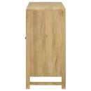  Coaster Furniture Zamora 953556 3-door Wood Accent Cabinet with Woven Cane - Natural IMAGE 6